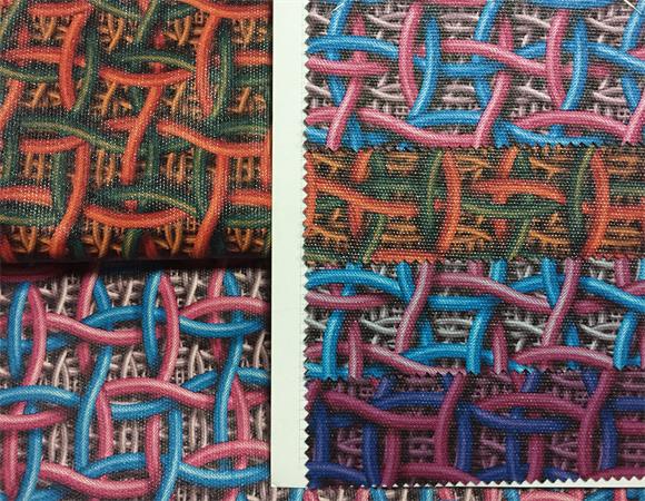 3D数码印花过胶 箱包面料