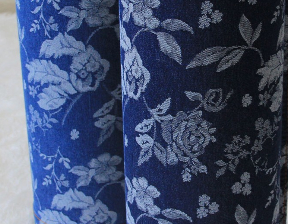 弹力提花色织牛仔布服装牛仔面料