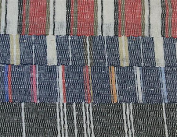 棉麻彩色条纹色织布鞋材箱包工艺品面料